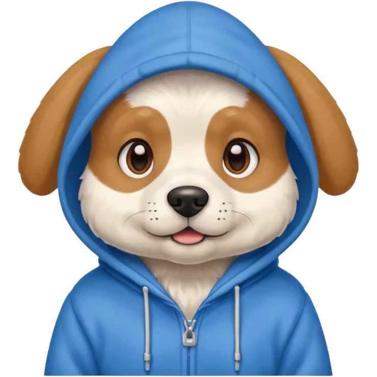 Dog wearing hoodie  emoji