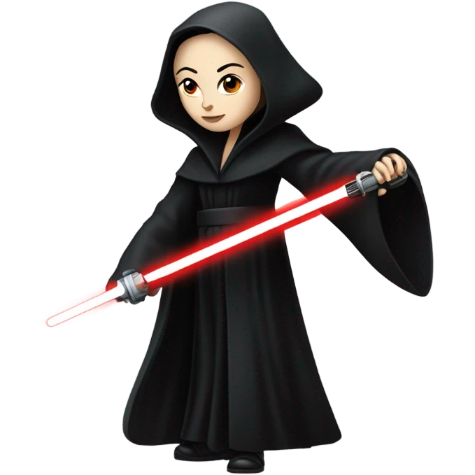 Jedi teen Morticia Addams flying a red Zephyr-J  emoji