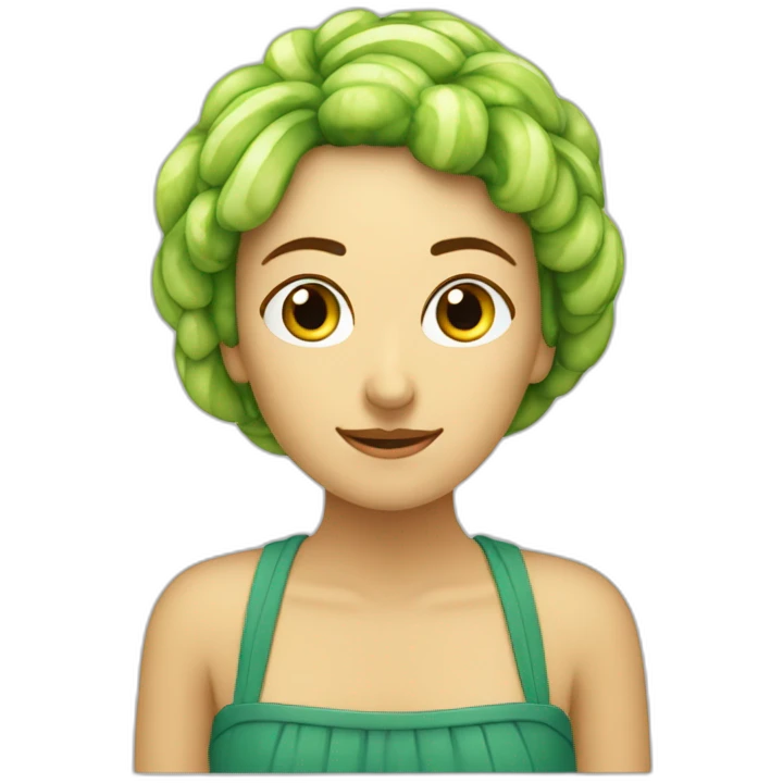 Frau küsst Zucchini intensiv emoji