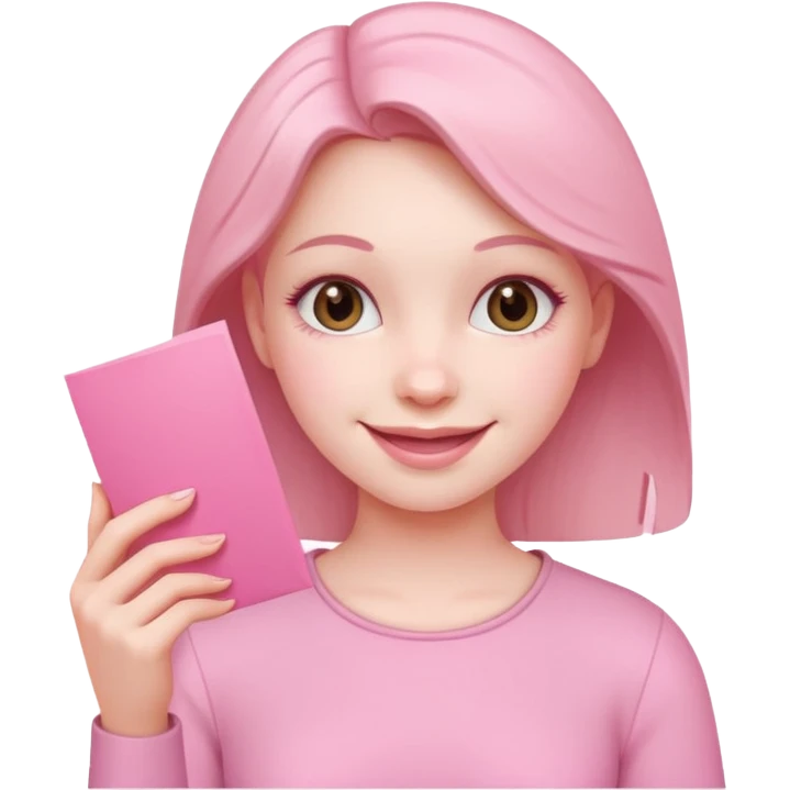 pink paper girl emoji