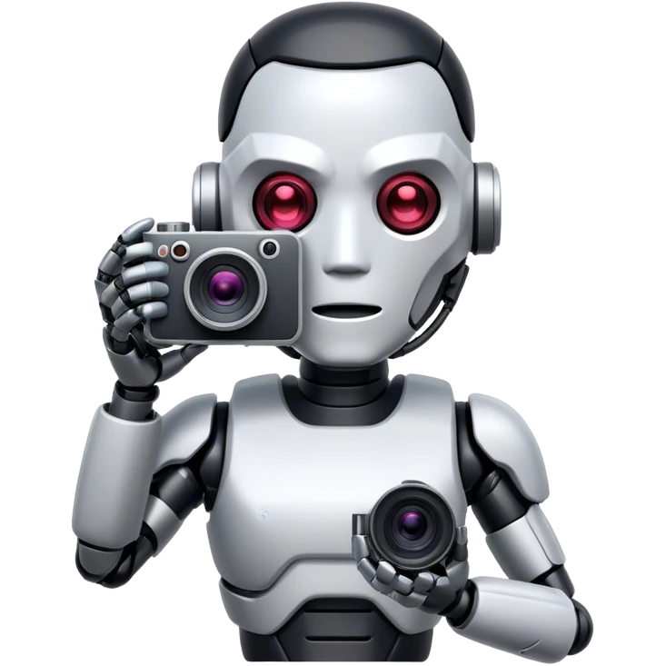 cyborg with camera emoji