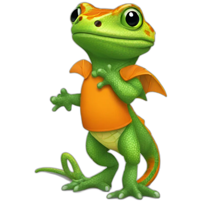 lezard with orange jersey emoji