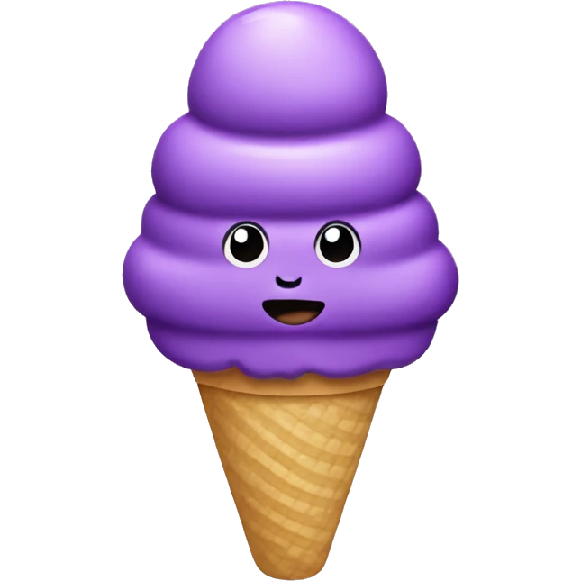 Purple ice cream emoji