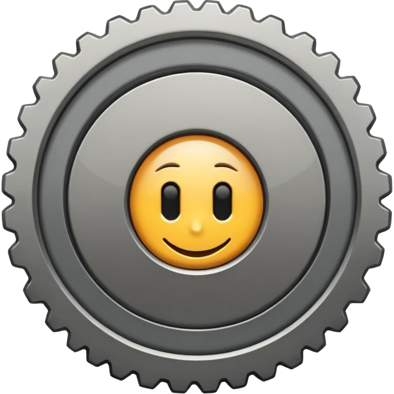 settings gear icon for site navigation. just one gear emoji