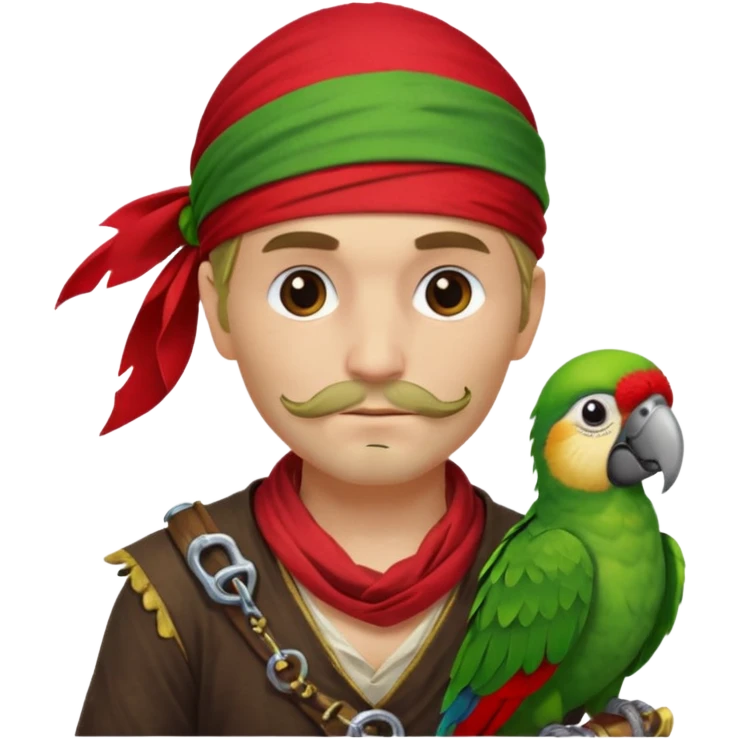 pirate and parrot emoji
