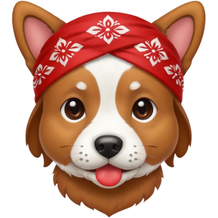 dog with wearing red bandana emoji