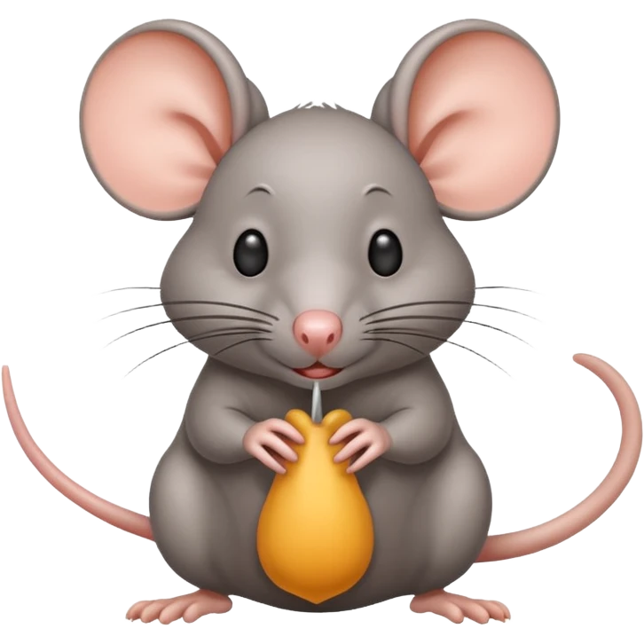 A rat doing 67 emoji