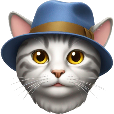 Cat with a hat  emoji
