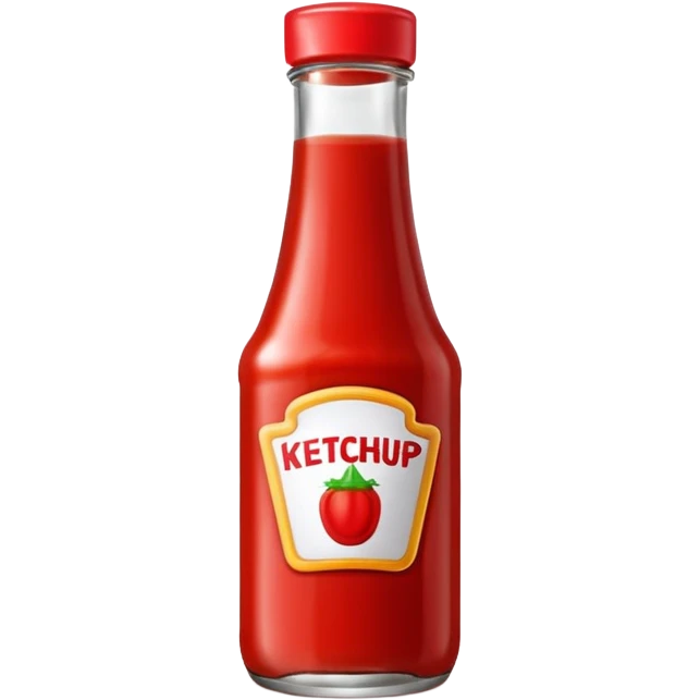 Glass Bottle of ketchup emoji