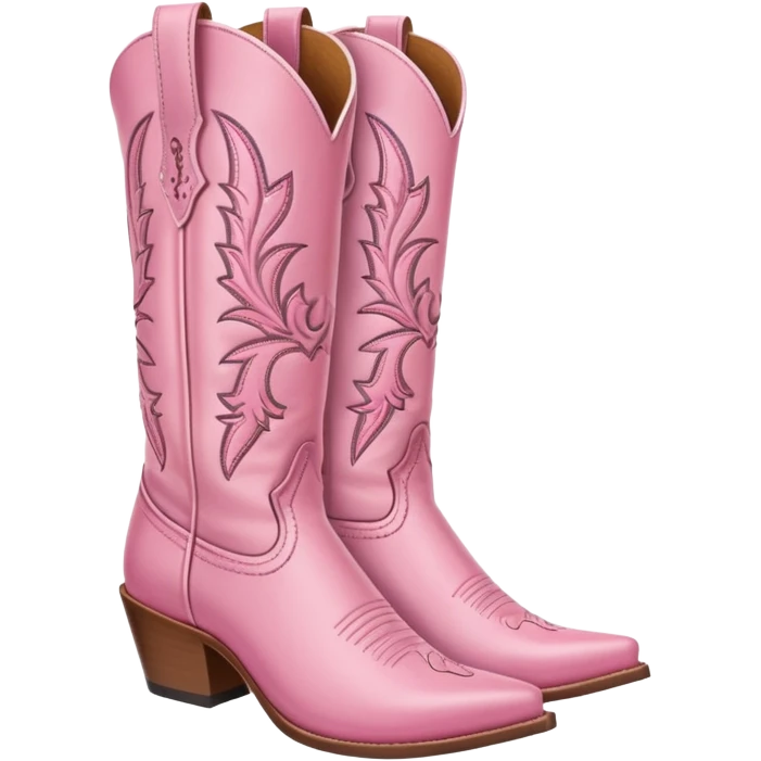 Pink cowboy boots emoji