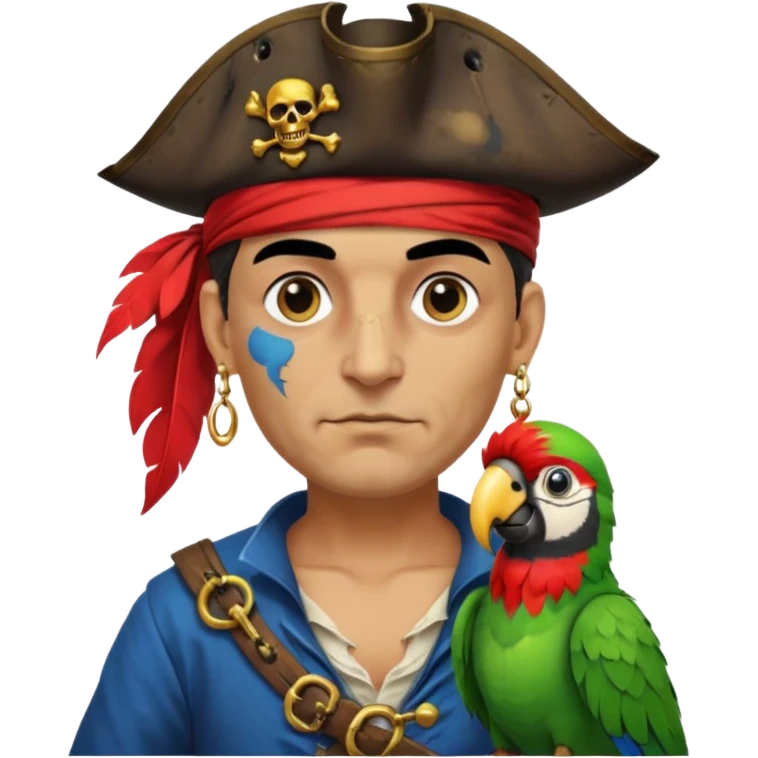 pirate and parrot emoji