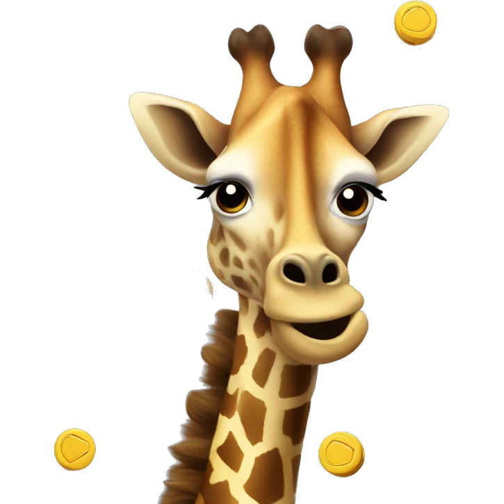 Giraffe playing bingo emoji