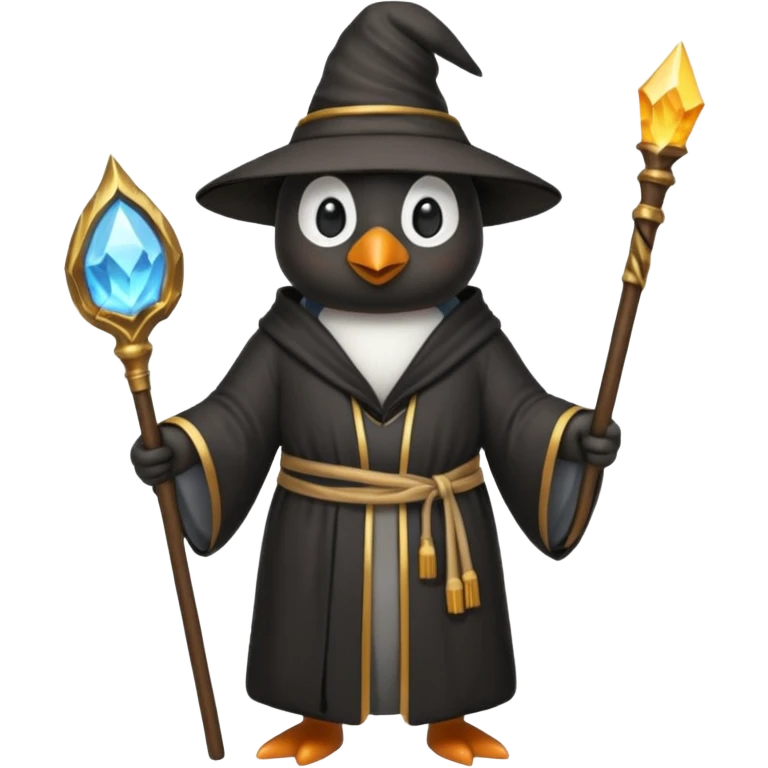 A penguin wizard emoji