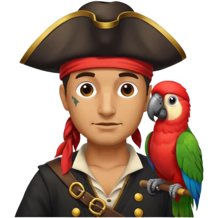 pirate and parrot emoji