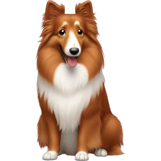 Red sheltie happy emoji