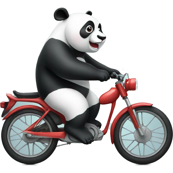 Panda on bike emoji