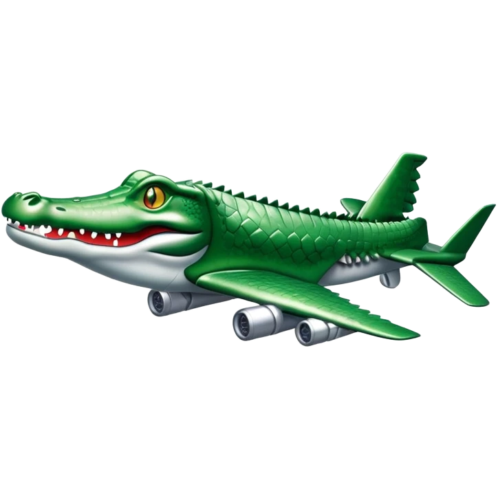 Cocodrilo combinado con avión  emoji