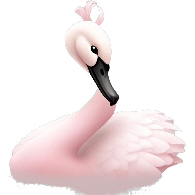 pastel pink swan emoji
