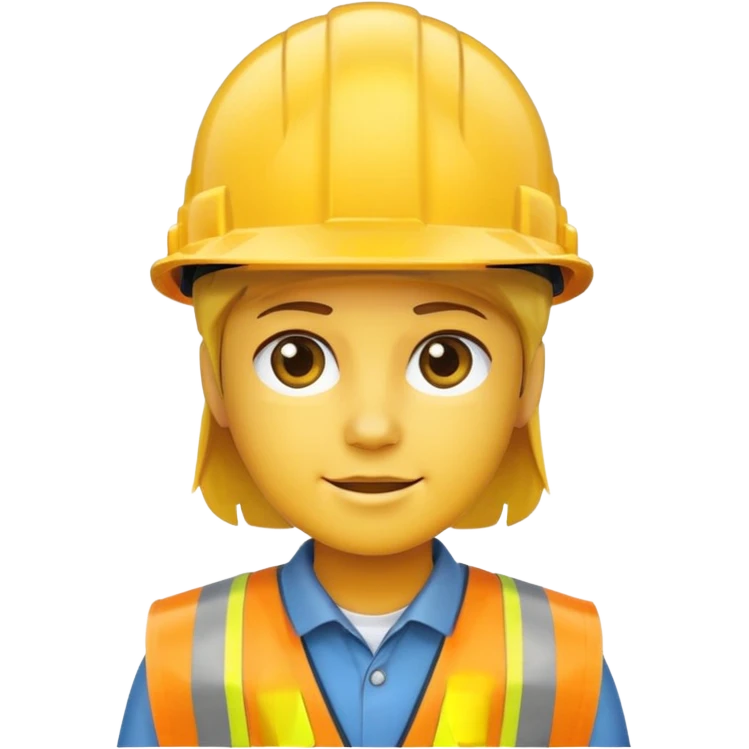 construction hat without guy, front facing transparent emoji