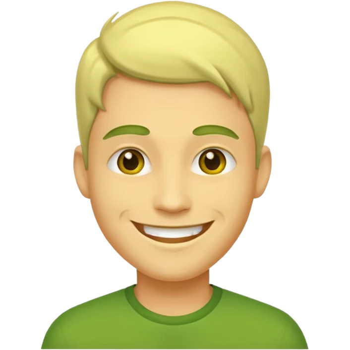 Yeşil sarı adam emoji