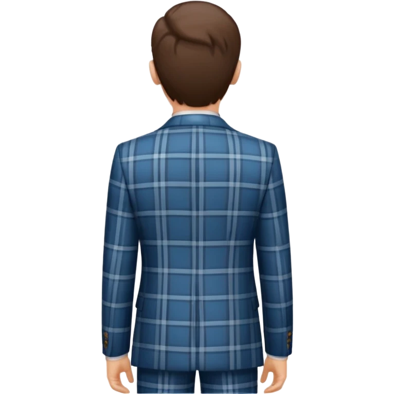 🧍 but in a plaid suit and his back is facing us emoji