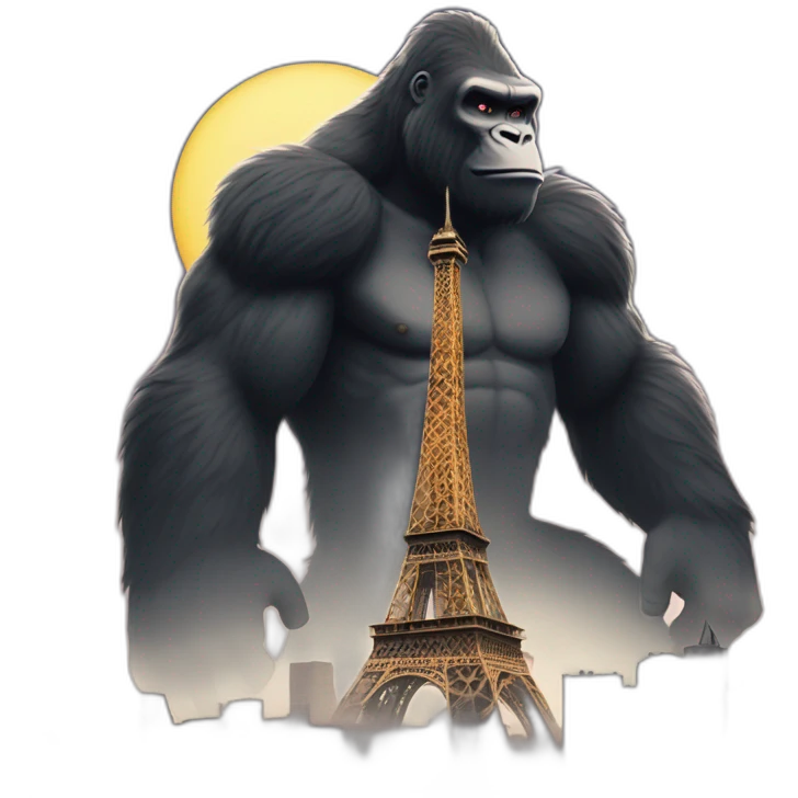 king kong sur la tour eiffel emoji