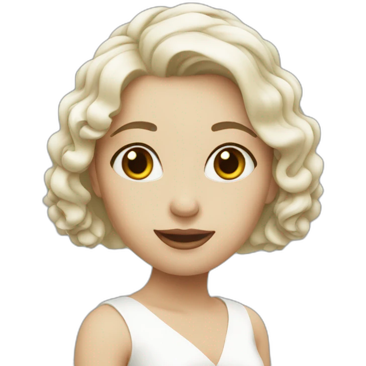 white wedding girl emoji