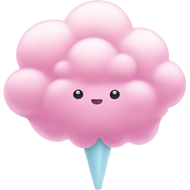 A cloud that looks like pink candy floss emoji