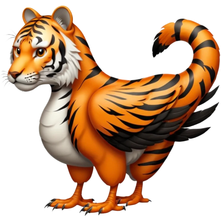 A fusion of a tiger and a goose emoji