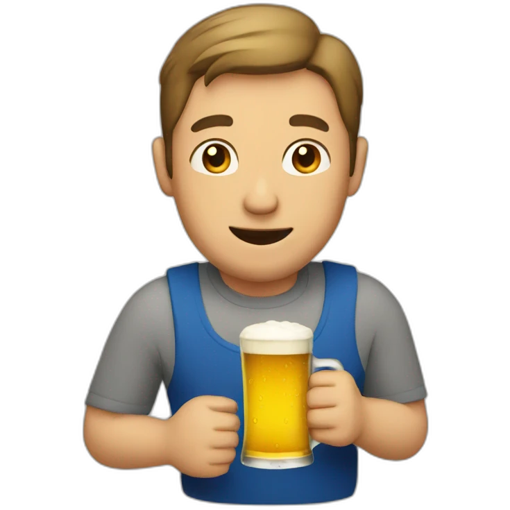 Man drinking beer emoji