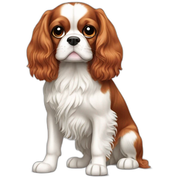 dog Cavalier King Charles Spaniel full body emoji
