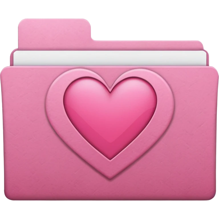 file folder pink with heart emoji