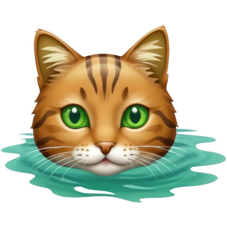 Cat swimming emoji