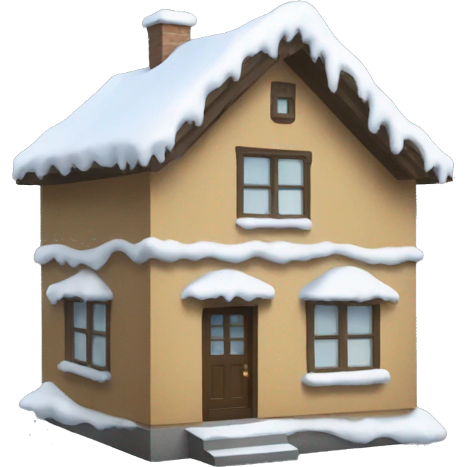 a house with snow on it  emoji