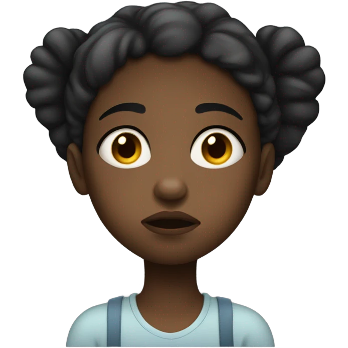 black girl sad emoji