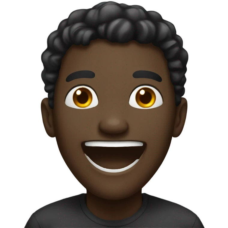 Black person laughing hard  emoji