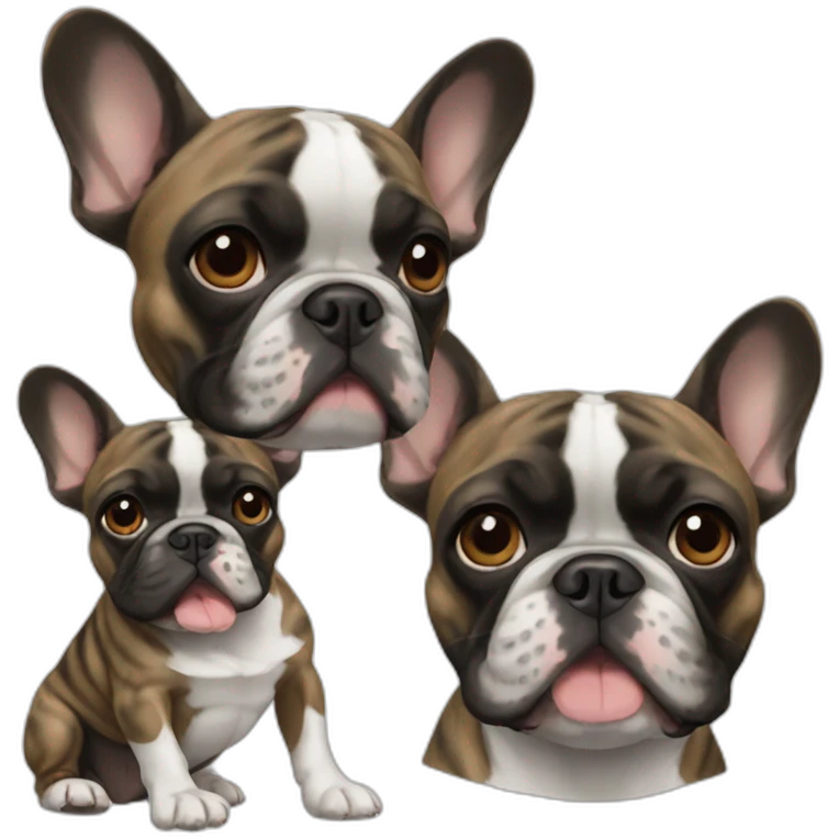 French bulldog brindle emoji