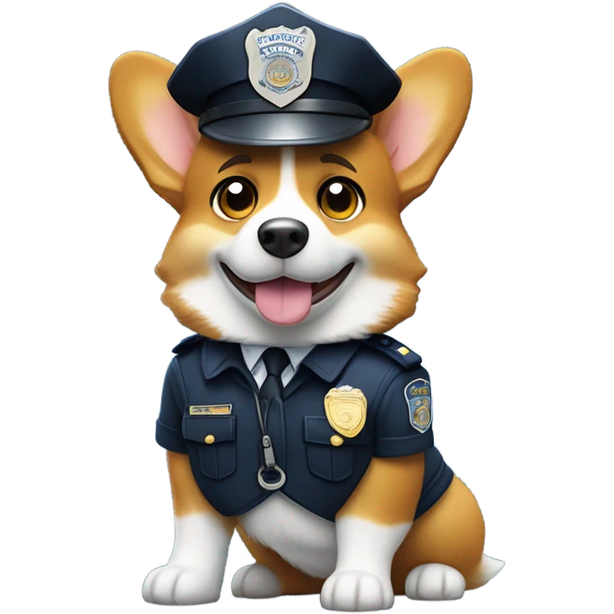 Corgi as police officer emoji