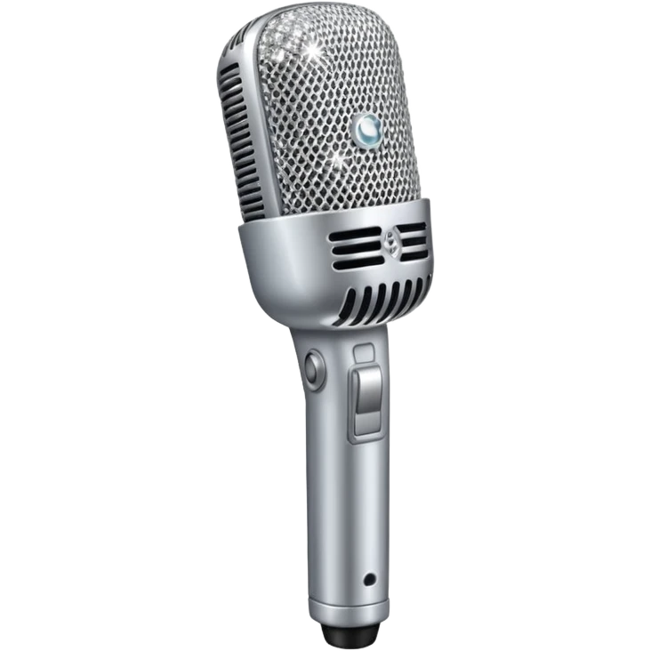 A microphone with gitter emoji