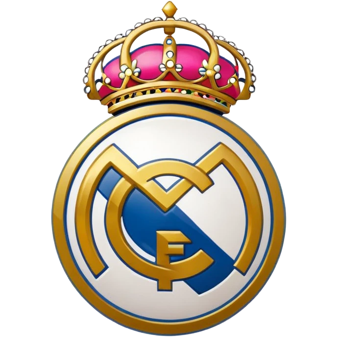 Logo de real Madrid avec un petit emojis de vomir  emoji