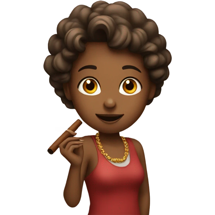 Girl with cigar  emoji