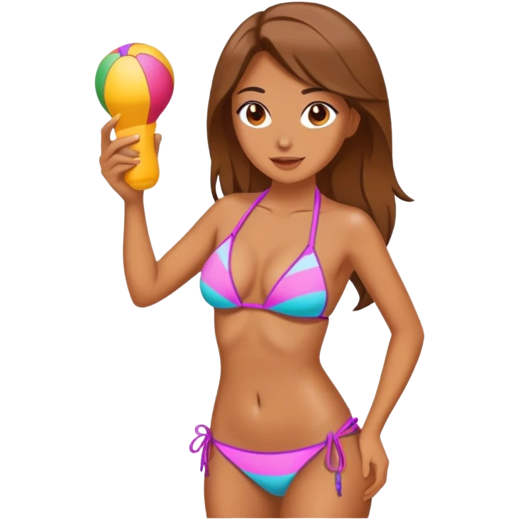 Hot girl in bikini  emoji
