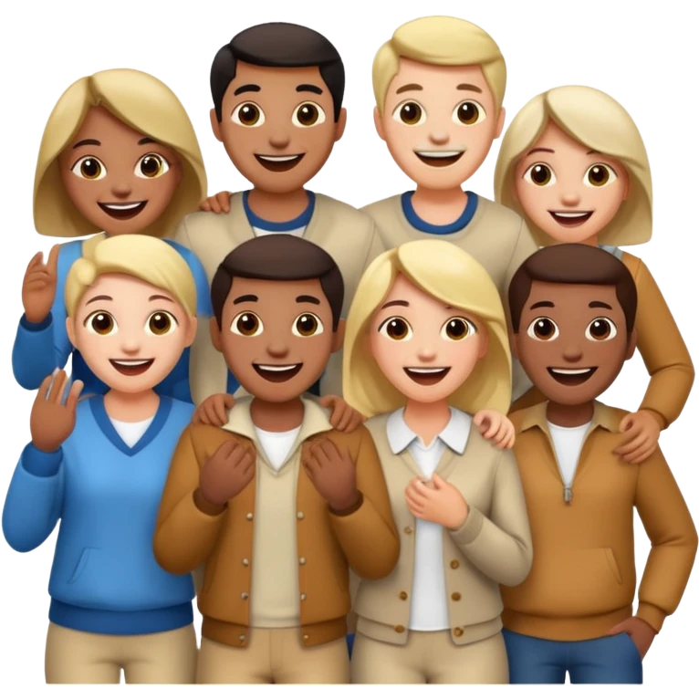 a gathering scene / costume is casual emoji