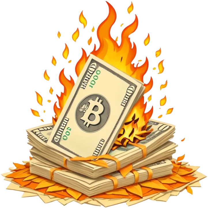 exploding stack of russian rubles emoji