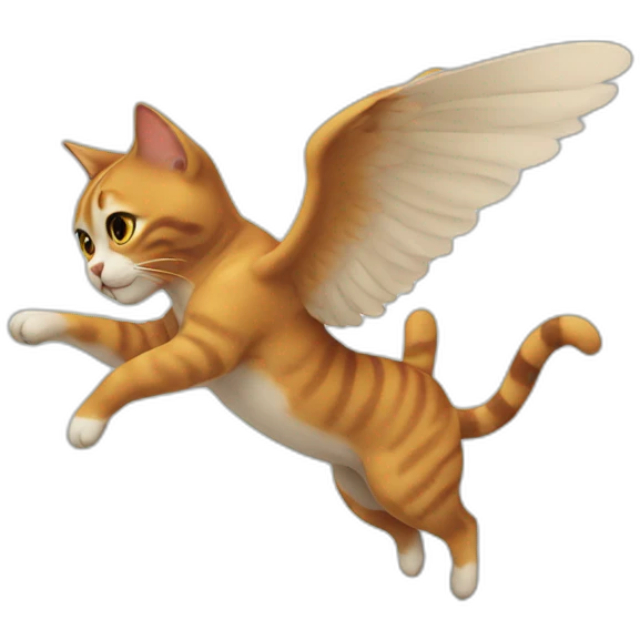 Cat flying emoji