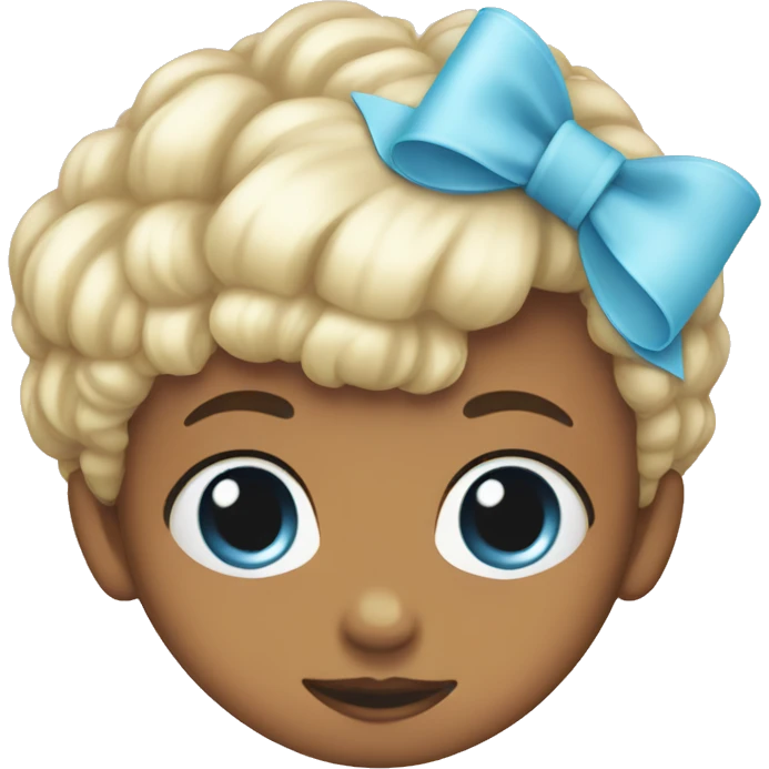 Baby blue bow  emoji