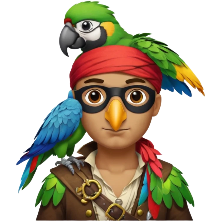 pirate and parrot emoji