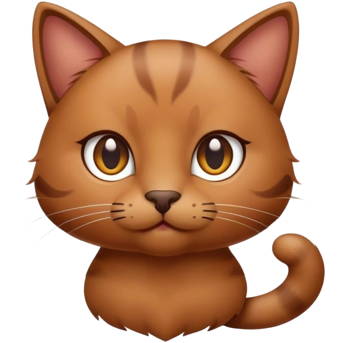 Brown kitty feeling fancy emoji