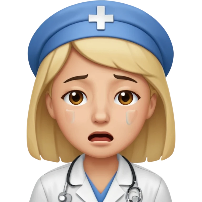 Nurse crying emoji