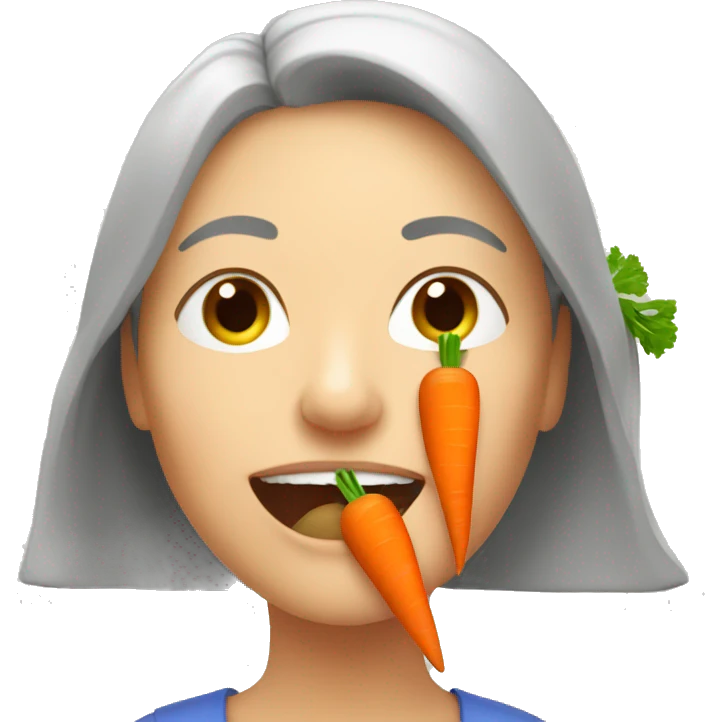 My mum eating carrots emoji
